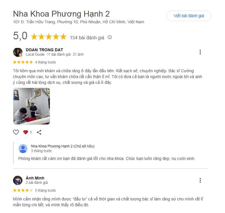 Hình: review trồng răng implant Phương Hạnh